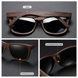 GM Natural Bamboo Wooden Sunglasses Handmade Polarized Glasses