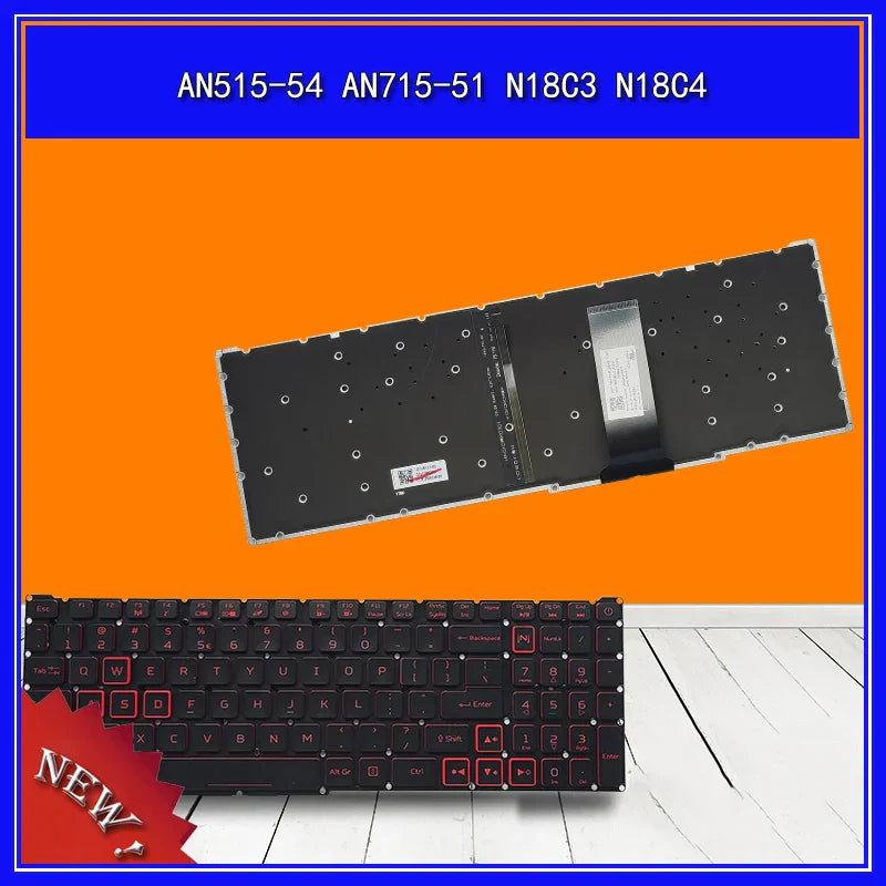 Laptop Keyboard For ACER AN515-54 AN715-51 N18C3 N18C4