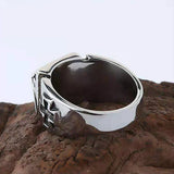 Punk Retro Self Defense Pyramid Ring Titanium Steel