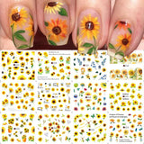 12 Designs Nail Stickers Set Mixed Floral Geometric