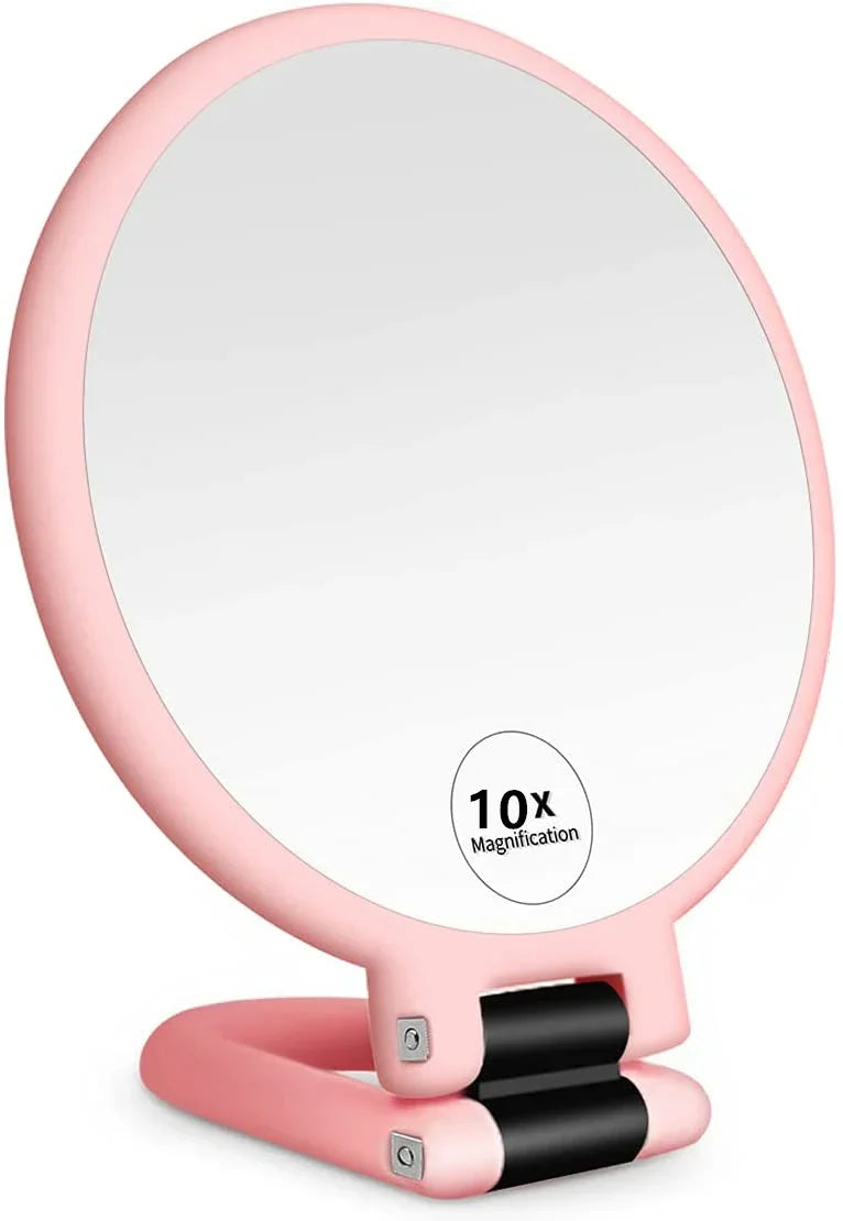 Magnifying Handheld Mirror ,Travel Folding Hand Held Mirror,Double