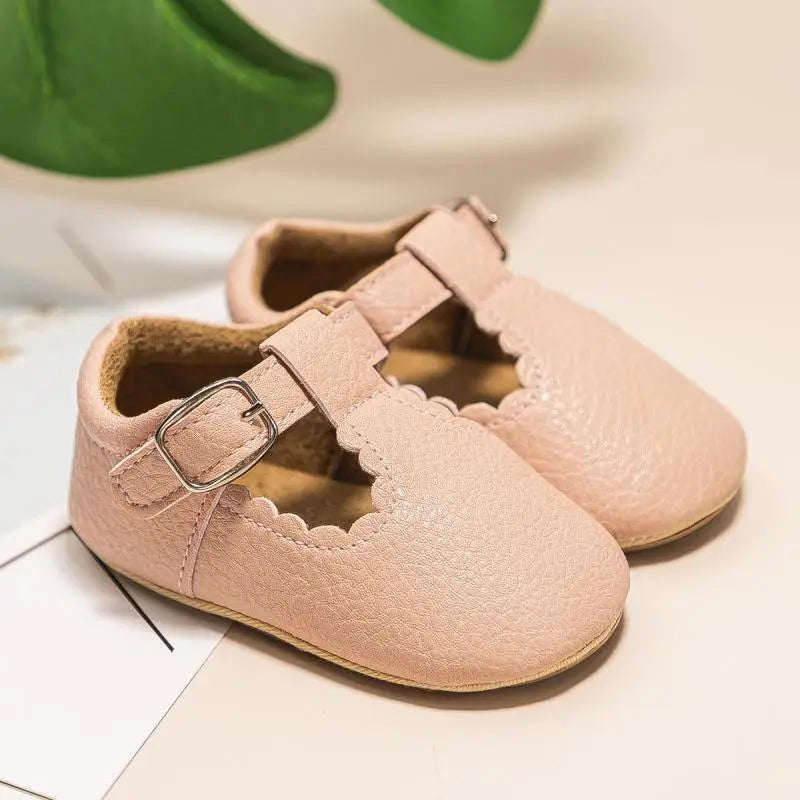 KIDSUN Newborn Baby Shoes Stripe PU Leather Boy