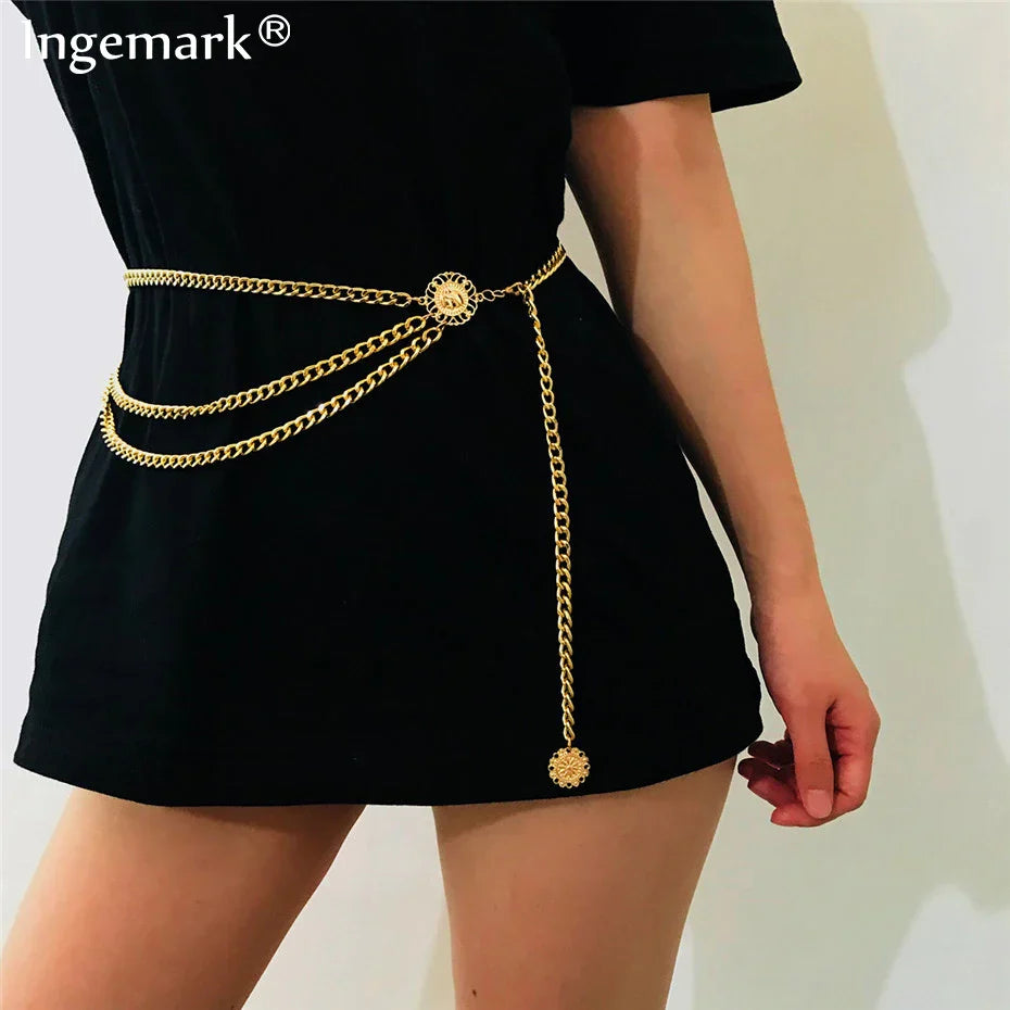 Sexy Bikini Beach Multilayer Waist Belt Chain Long