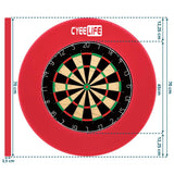 CyeeLife 18in PU Dart board Surround,Dartboard Backboard(One Piece