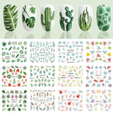 12 Designs Nail Stickers Set Mixed Floral Geometric