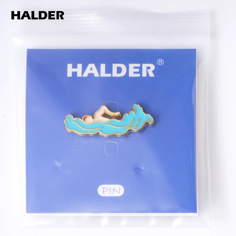 HALDER Swimming Pin Athletes Enamel Brooches Sports Games