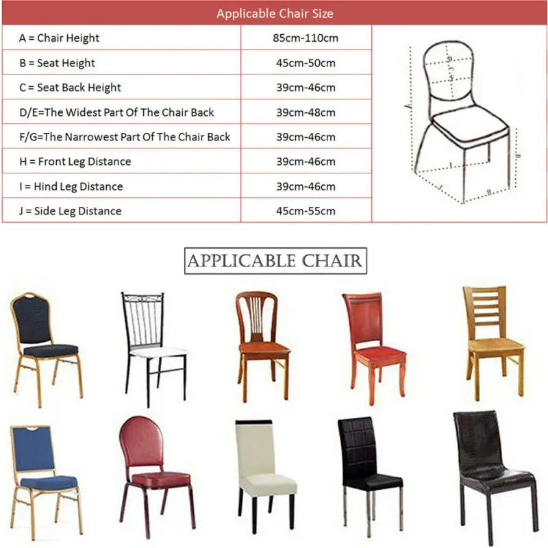 Fashion Brief Solid Chair Covers Spandex Stretchy Slip