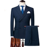 Mens Double Breasted Suits Terno Masculino Slim Fit