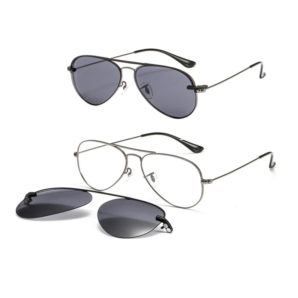 Polarized Sunglasses Men Women Magnetic Clip On Lens