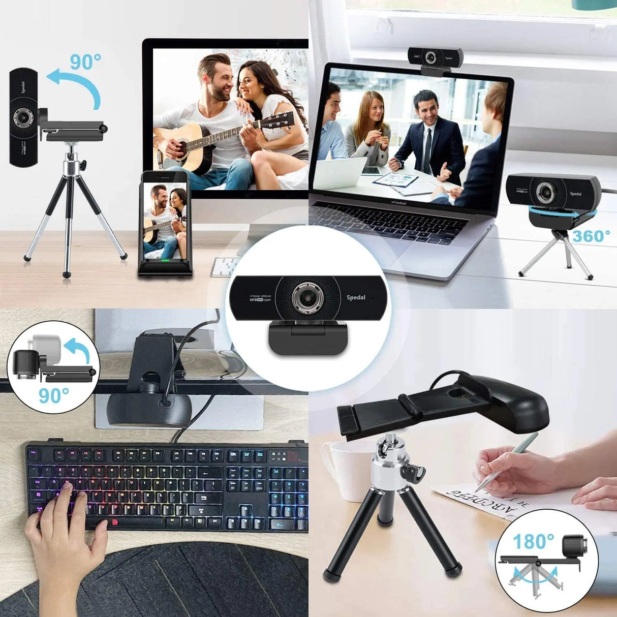 Spedal MF934H 1080P Hd 60fps Webcam with Microphone