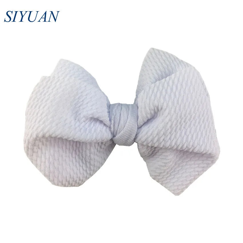 20pcs/lot High Quality 4.5'' Solid Seersucker Waffle Bow