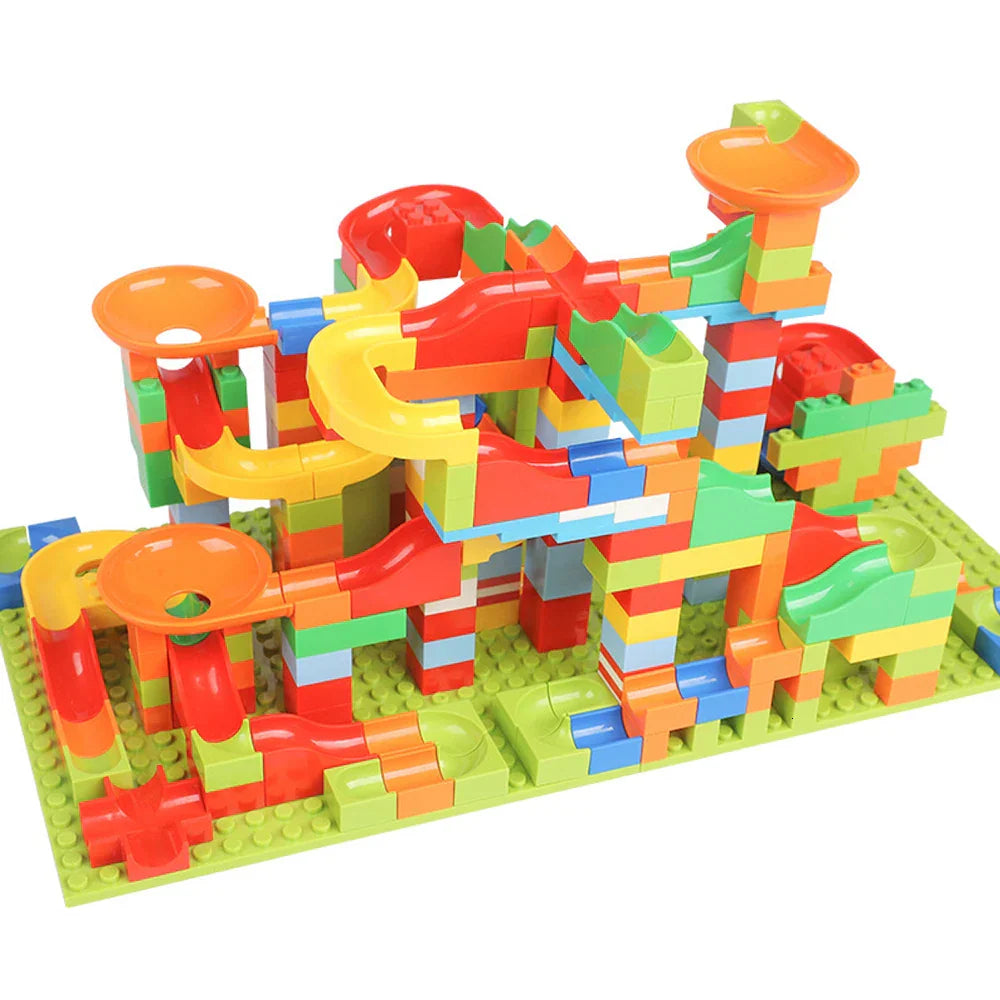 165/330pcs Small Size Marble Race Run Blocks DIY