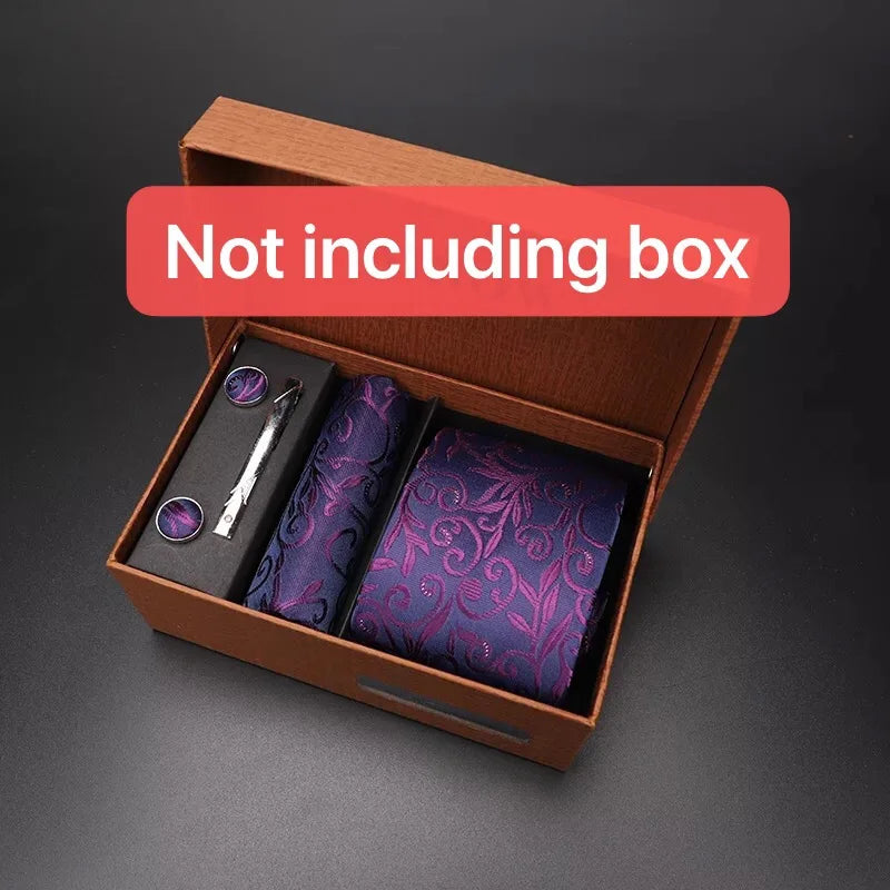 modern ties for men 2024 red Set Gift
