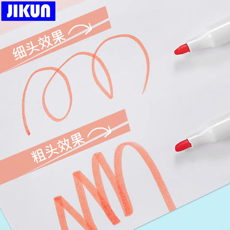 JIKUN 12pcs Highlighters Pen Pastel Colors Fluorescent Art