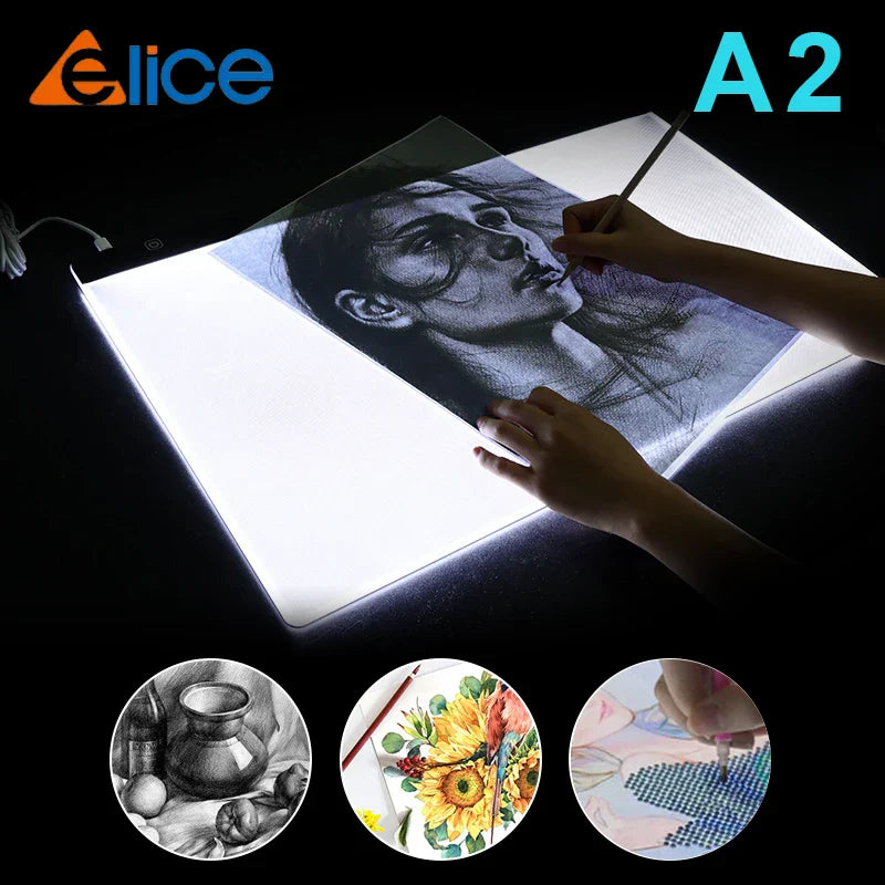 New (60*40cm)A2 Drawing board LED Digital Graphics Light