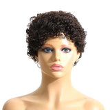 100% Human Hair Short Jerry Curly Wig Afro