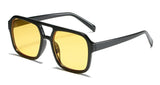 Trendy Pilot Sunglasses Women Vintage Oversized Double Bridge