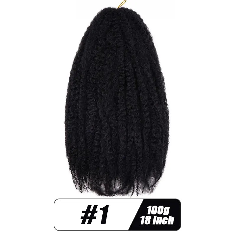 18inch Synthetic Afro Kinky Marley Braids Hair Soft