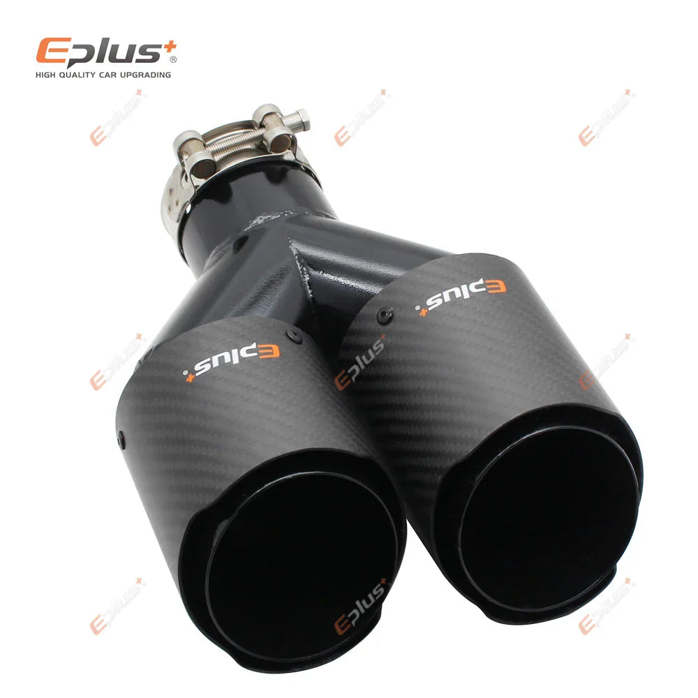 EPLUS Car Carbon Fiber Matte Muffler Tip Y