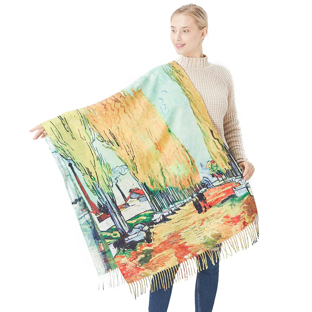 New Cashmere Scarf Women Digital Printing Pashmina Shawl