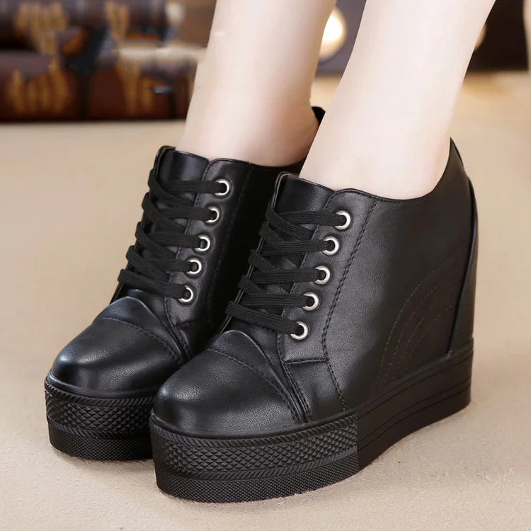 2021 Women’s Casual Wedge Sneakers – Hidden Heels for Autumn/Winter