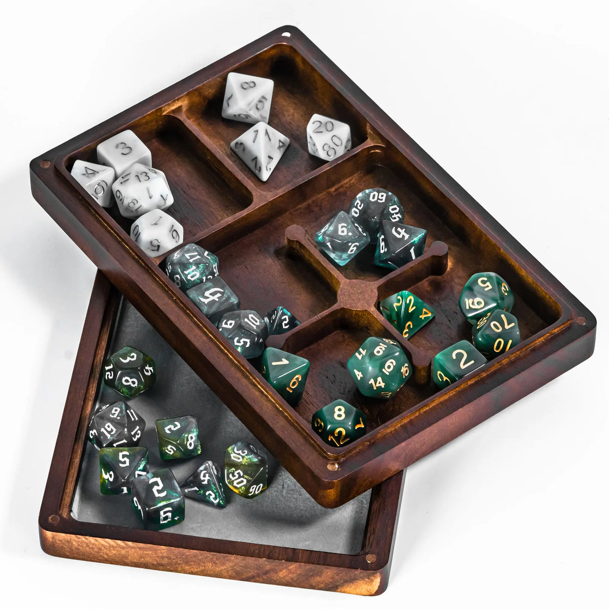 2 in 1 Rectangle Wooden Dice Case &