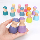 Wooden Rainbow Block Wood Stacking Toys Grimms Rainbow