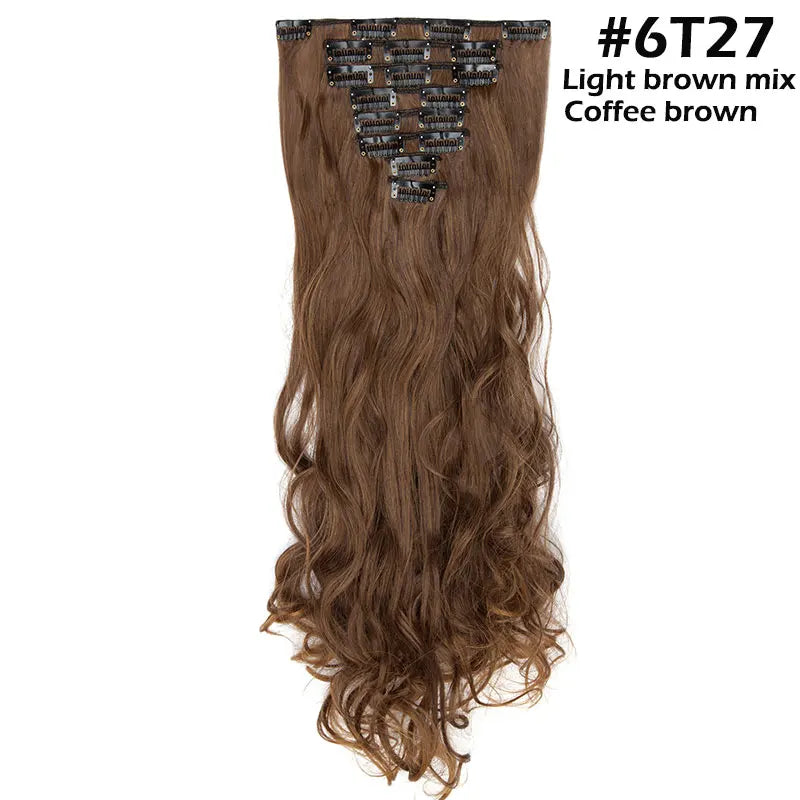 S-noilite Synthetic 24inch 140g 8PCS/set Clip In On