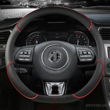 Microfiber Leather Car Steering Wheel Cover 38cm 15"