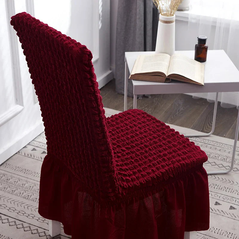 high quality Seersucker chair cover for dining room