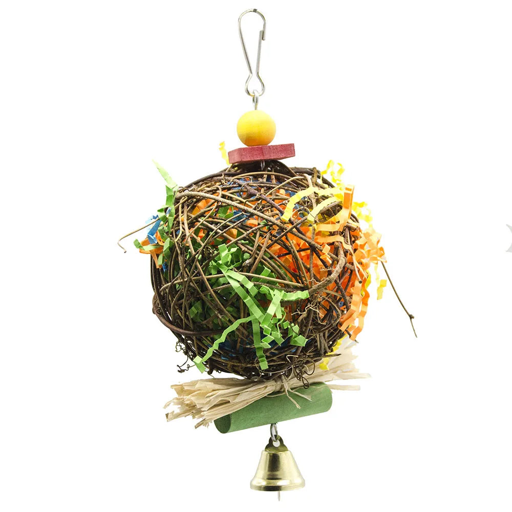 Parrot Shredder Toy Dry Anti-biting Parrot Cage Foraging