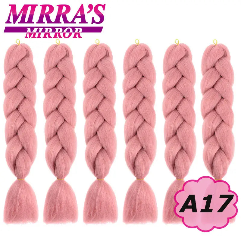 Synthetic Jumbo Braids Hair Omber Braiding Hair Extensions for Women Yaki Texture Black Blue Fake Hair Mirra’s Mirror