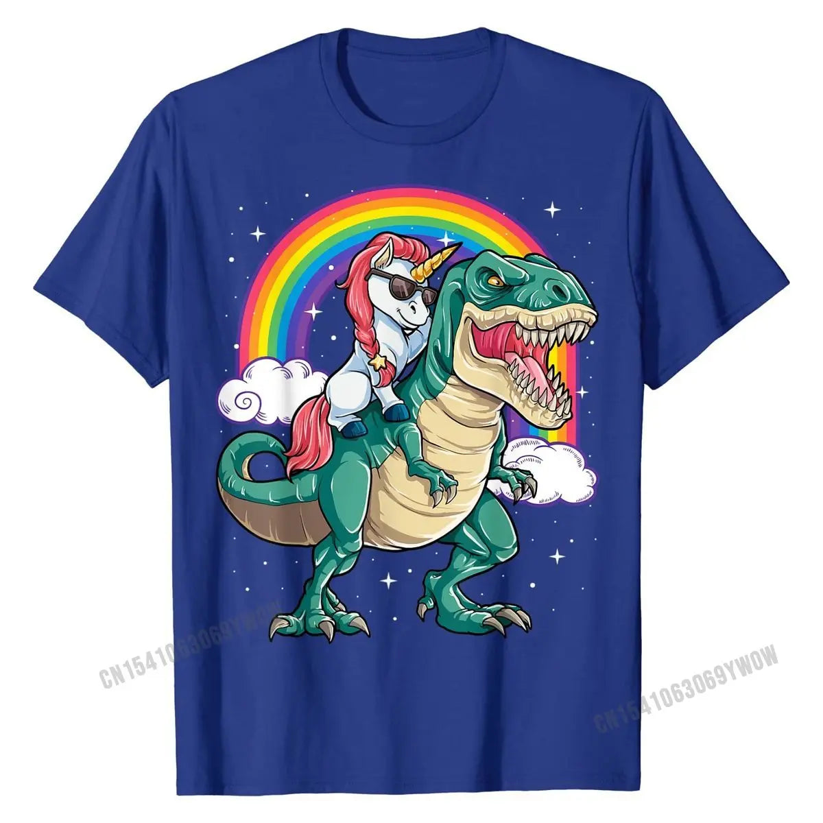 Unicorn Riding T rex Shirt Dinosaur Boys Girls