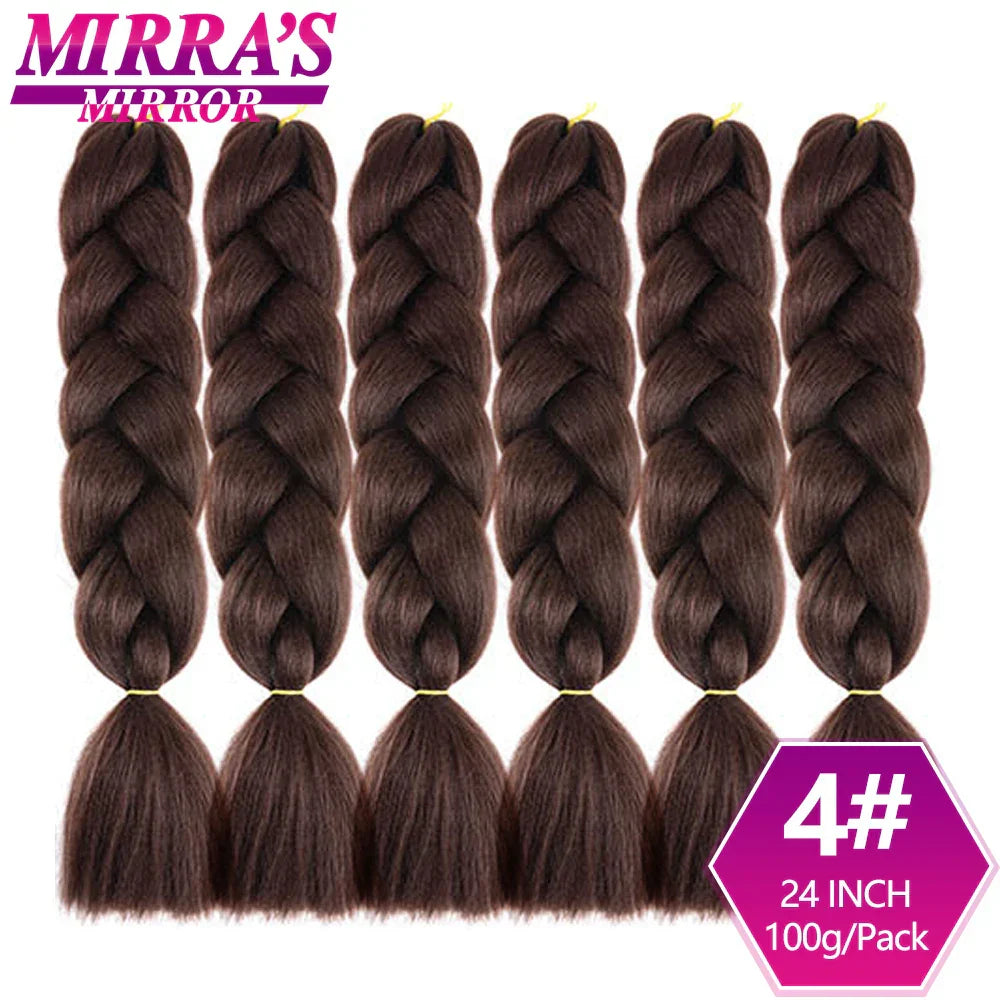 6 Bundle Braiding Hair 24 Inch Synthetic Jumbo