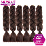 6 Bundle Braiding Hair 24 Inch Synthetic Jumbo