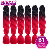 6 Bundle Braiding Hair 24 Inch Synthetic Jumbo