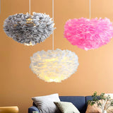 Feather Chandelier Nordic Modern Living Room Bedroom Feather