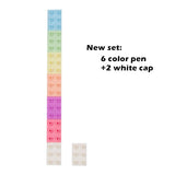 6pcs Mini Block Color Highlighter Pen Building Toy