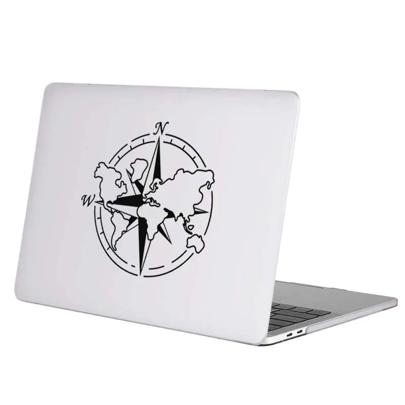 World Map Compass Laptop Decal for Macbook Pro