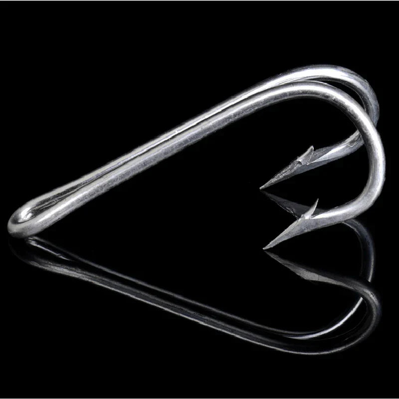 15pcs 25# Stainless Steel Double Fishing Hook Fish