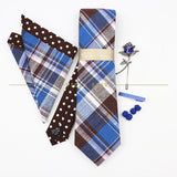 5 PCS Luxury Cotton Patchwork 7cm Tie Set