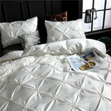 Silk Washed Bedding set Luxury Duvet Cover Double