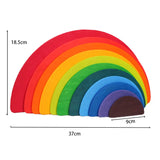 Wooden Rainbow Block Wood Stacking Toys Grimms Rainbow