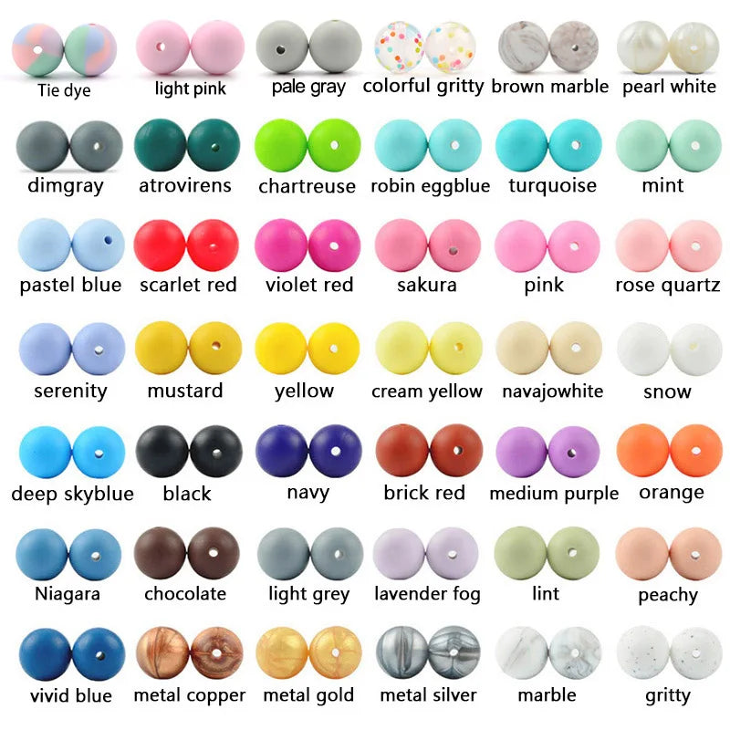 Silicone Bead Wholesale 500pcs/lot Silicone Beads 12mm &