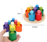 Wooden Rainbow Block Wood Stacking Toys Grimms Rainbow