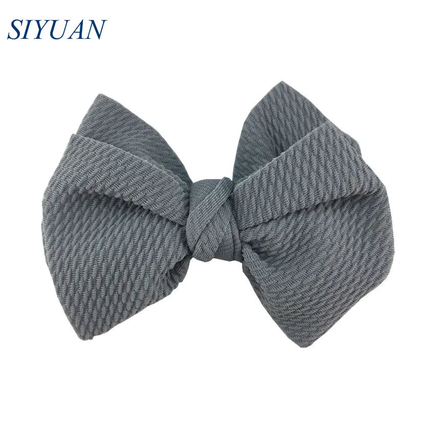 20pcs/lot High Quality 4.5'' Solid Seersucker Waffle Bow