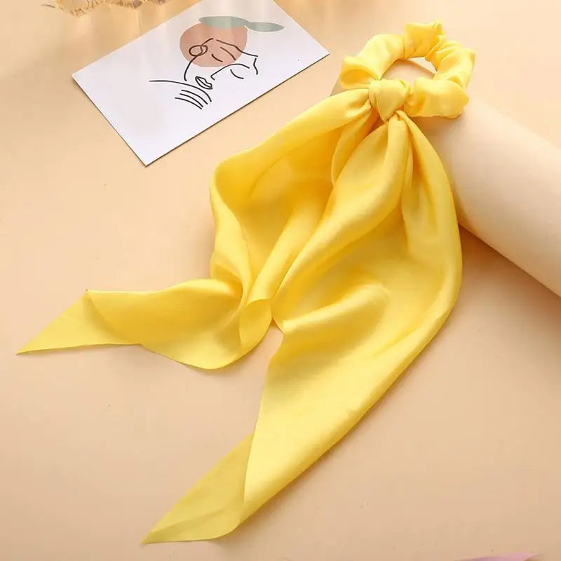 1PC New Women Scrunchie Ribbon Elastic Hair Bands