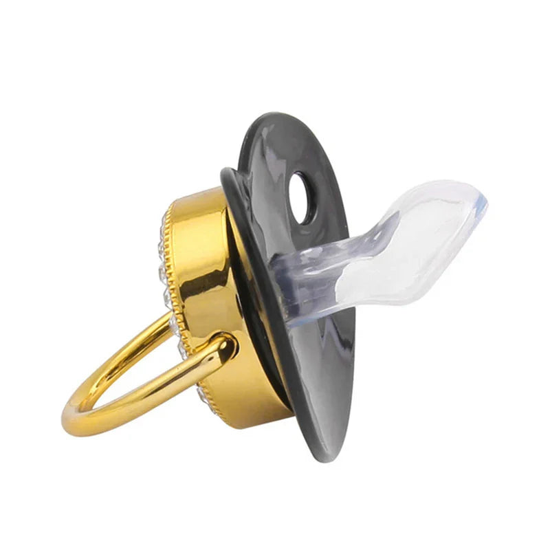 Black Gold Luxury Pacifier for Babies A-Z Name