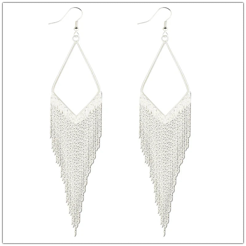 Baroque Long Tassels Dangle Earrings for Women Accessories