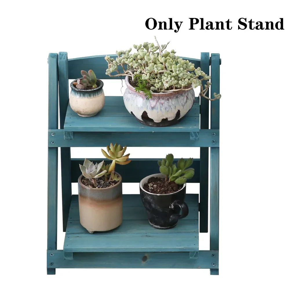 Balcony Garden Corner Display Rack Desk Shelf Living